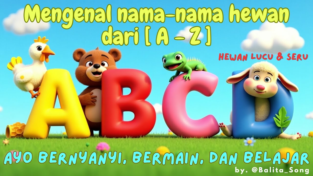 Lagu belajar nama-nama hewan dari A-Z | nama hewan | abjad dari A-Z | lagu anak-anak