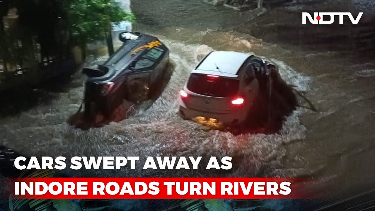 Watch: Cars Swept Away As Indore Roads Turn Rivers After Heavy Rain