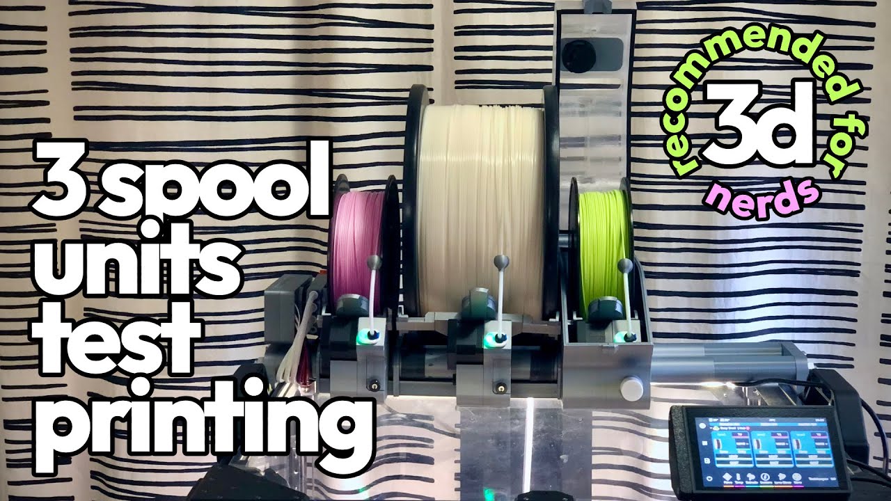 BusySnail filament changer printing test 3 spool units proto #afc #mmu #ams #multimaterial #3dprint