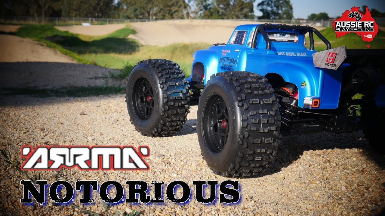 ARRMA Notorious 6S BLX first run on 4S & 6S - Stock