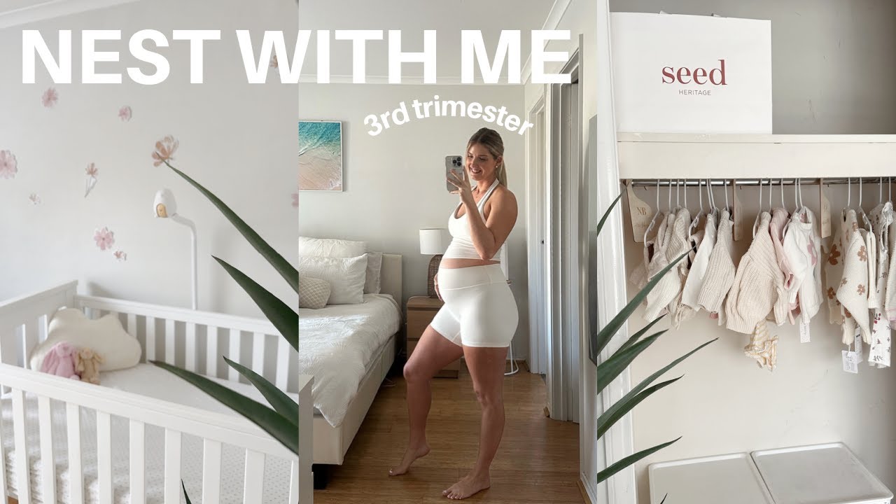 Nest With Me 👶🏼 setting up the nursery, decluttering and decals