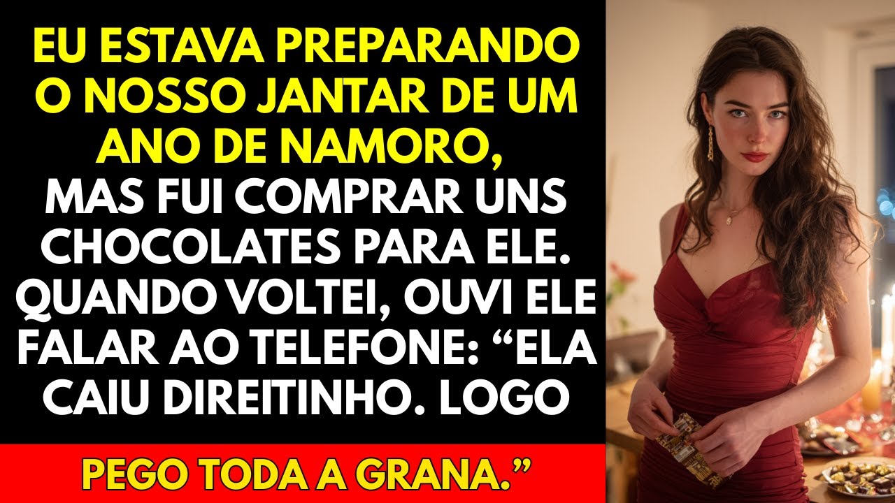 Eu estava preparando o nosso jantar de um ano de namoro, mas fui comprar uns chocolates para ele.