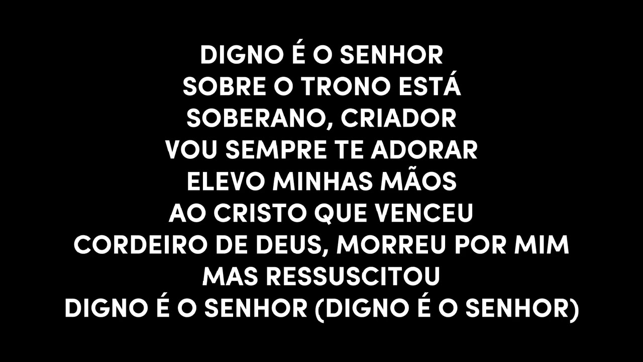 DIGNO É O SENHOR - PLAYBACK 1 TOM ABAIXO (ALINE BARROS)