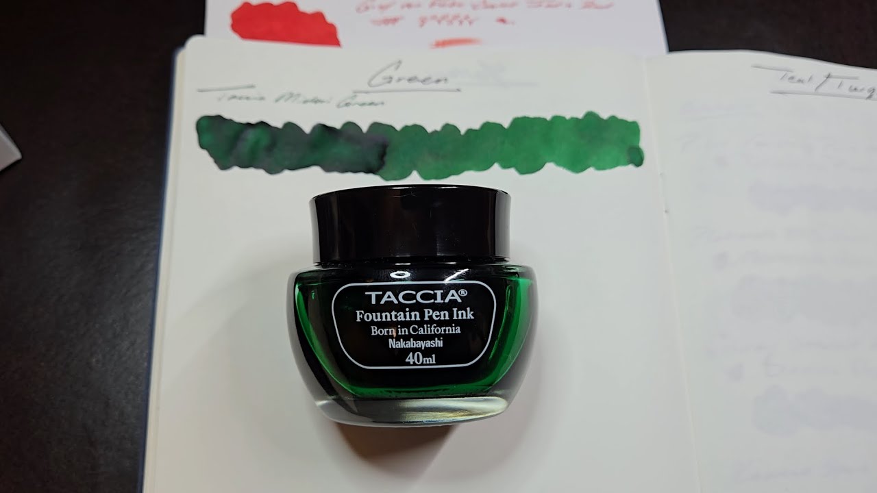 Taccia Midori Green Fountain Pen Ink Review