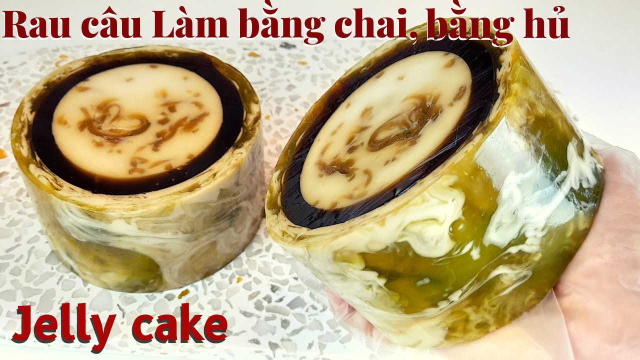У вас есть пустая бутылка и банка?Сделайте этот легкий торт «Вкусный мраморный желе»| Простой рецепт