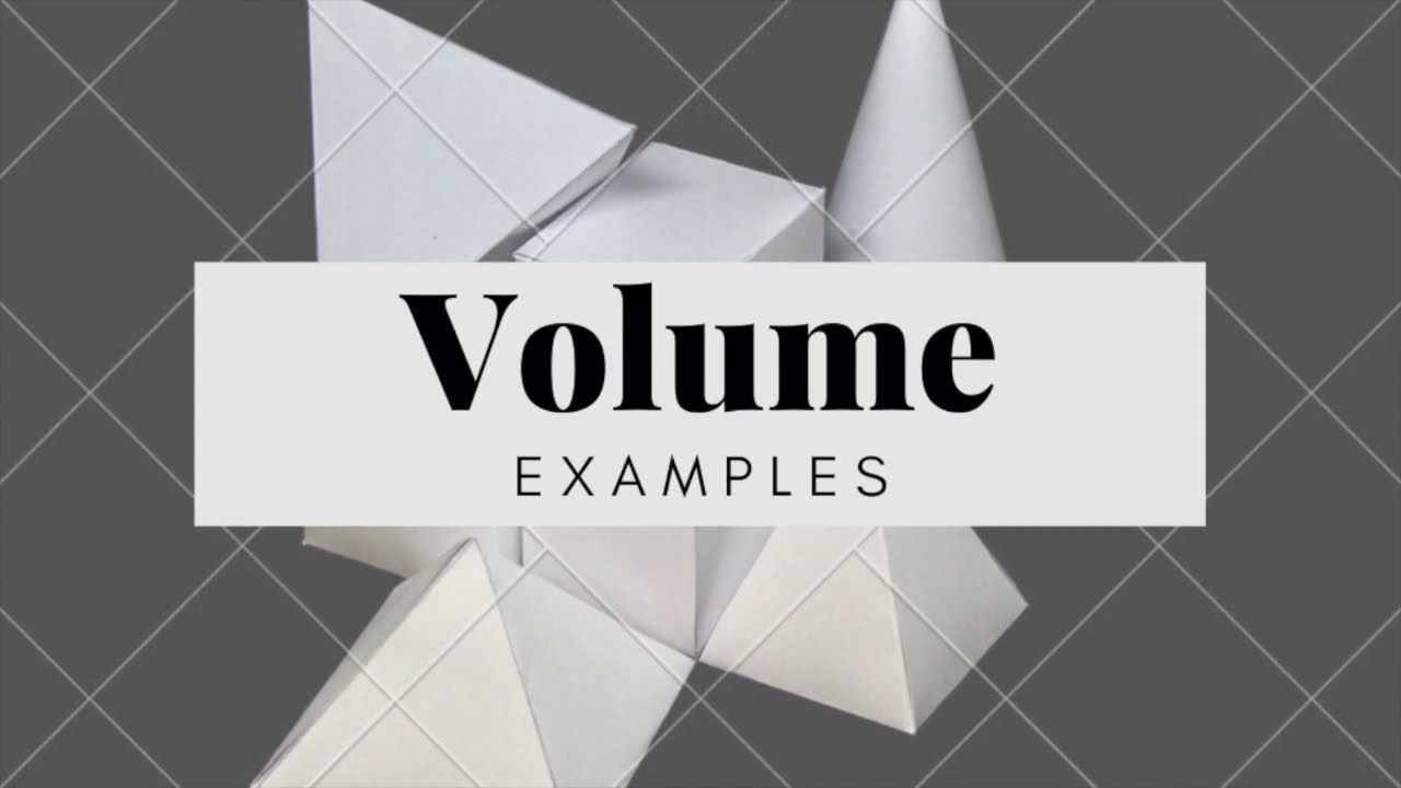 Math 10C:  Volume Examples