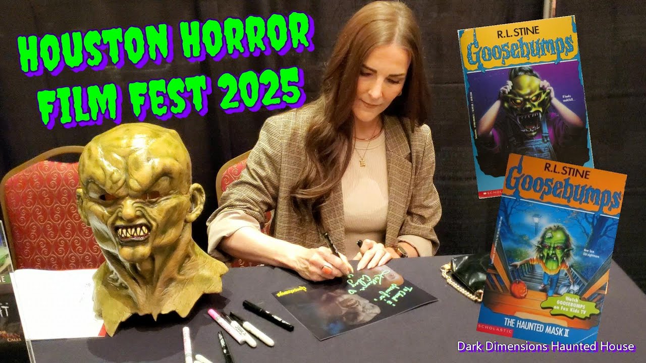 Houston Horror Film Fest 2025 Meeting the Goosebumps Cast! Walkthrough Tour of Spooky Vendors 4K