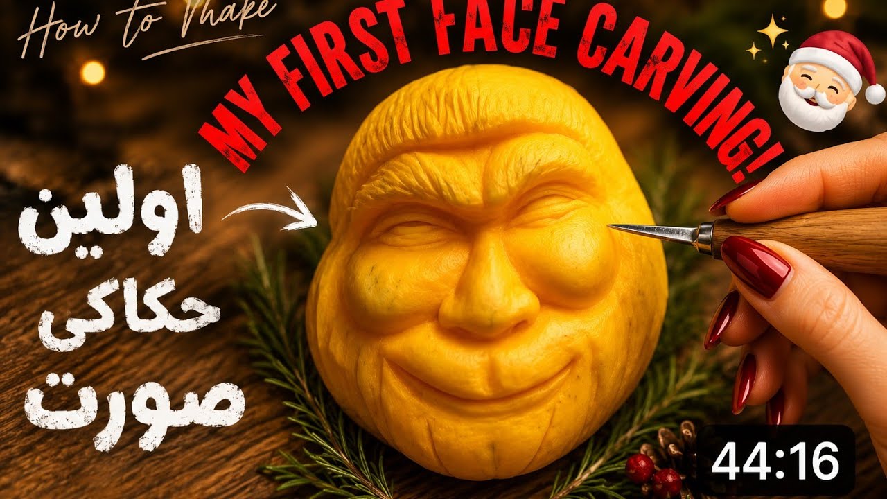 my first face carving🎅✨️ santa❤️🥹
