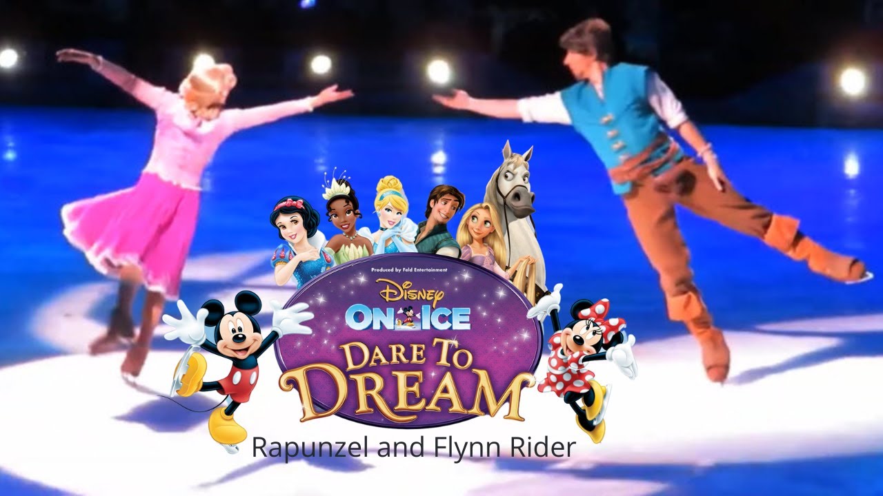 Disney on Ice Dare to Dream Milwaukee Wisconsin Flynn and Rapunzel Solo Ice Skating World
