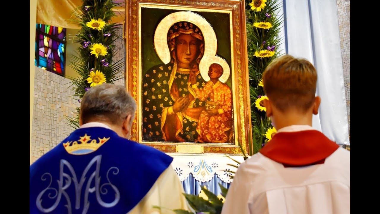 Nawiedzenie obrazu Matki Bożej Częstochowskiej w parafii św. Maksymiliana w Koninie. Powitanie