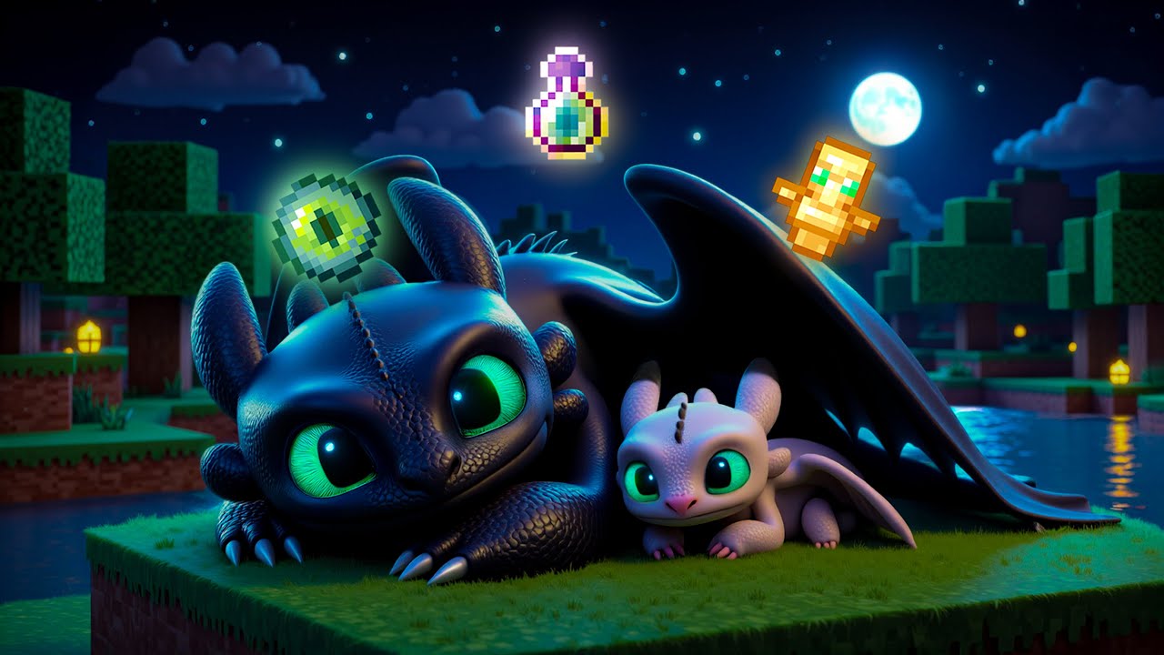 Calming Sleep Music with Toothless 🌙 Gentle Lullabies for Softie Dreams & Sweet Dreams