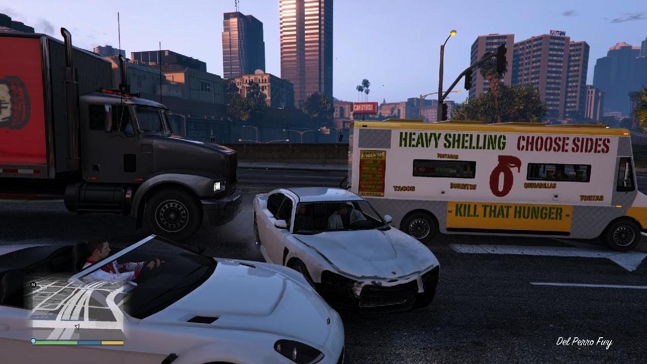 Grand Theft Auto V chasing bike mission