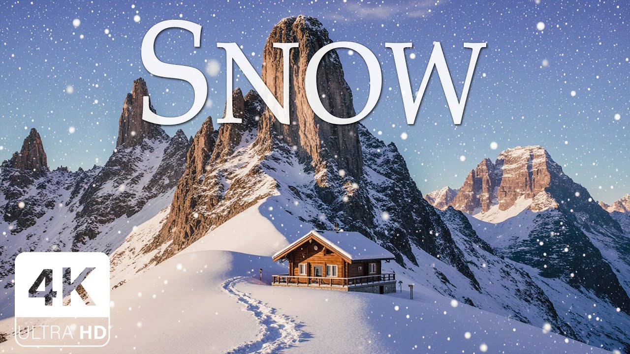 Winter Relaxation Film 4K – Peaceful Snow Scenery & Calm Music