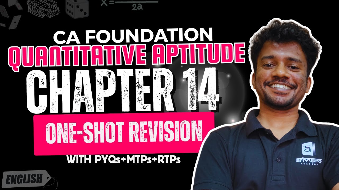 CA Foundation Quantitative Aptitude Chapter 14 One-Shot | Central Tendency & Dispersion | Nithin
