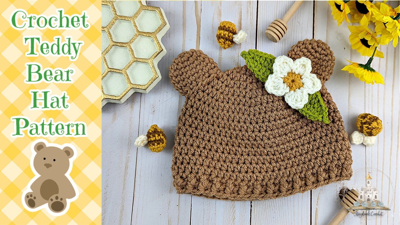 How to Crochet a Baby Teddy Bear Hat