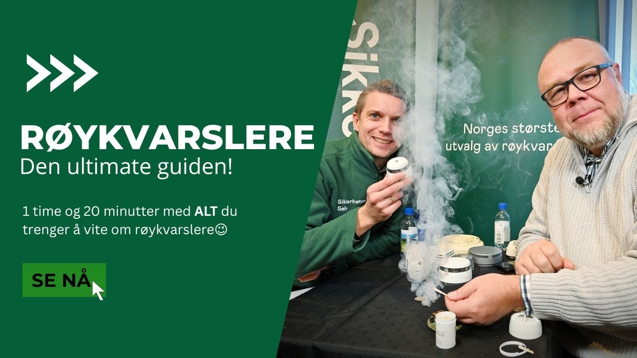 Røykvarslere | Alt du trenger å vite | 1t. og 20min. med røykvarsler prat 🚨 Sikkerheten-selv