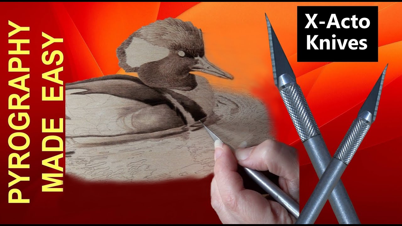 Wood Burning for Beginners - Using an X-acto Knife in Pyrography