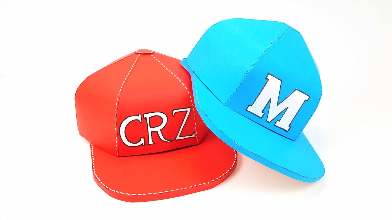 🧢 C&oacute;mo hacer una gorra de papel o cartulina f&aacute;cil &iexcl;Moldes!