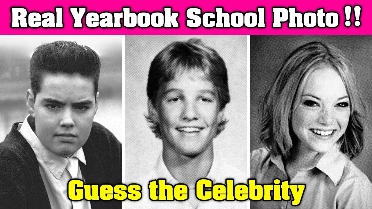 Can You Guess the Celebrity From Their Yearbook School Photo?! | Childhood, Youth and Now