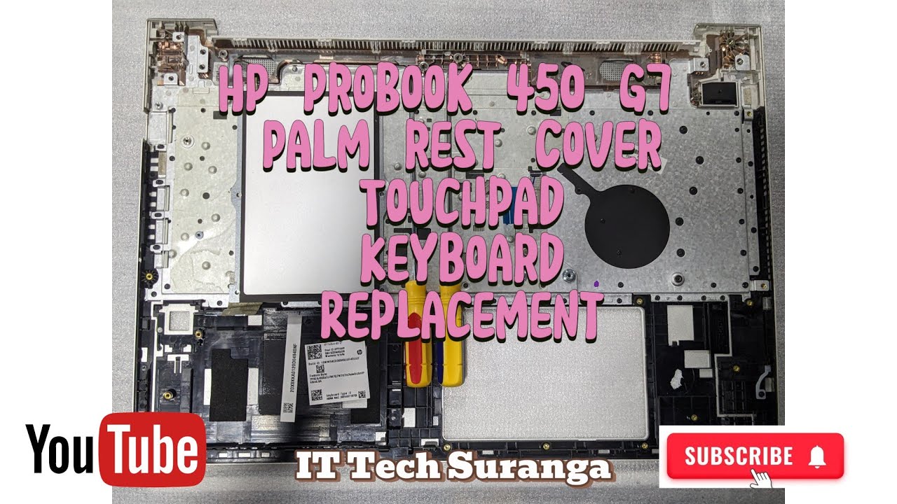 HP 450 G7 Keyboard / Touchpad / Palmrest Cover Replacement