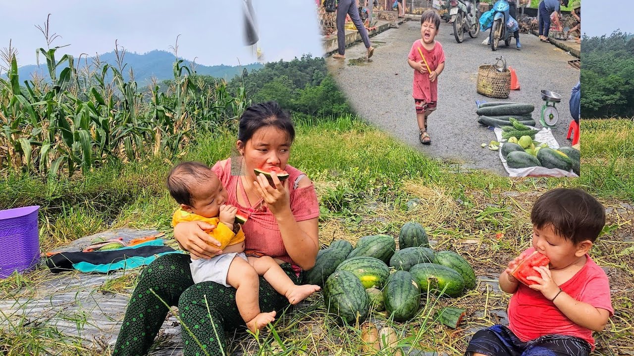 The single mother went to the street to sell for the first time and lost her child at the market