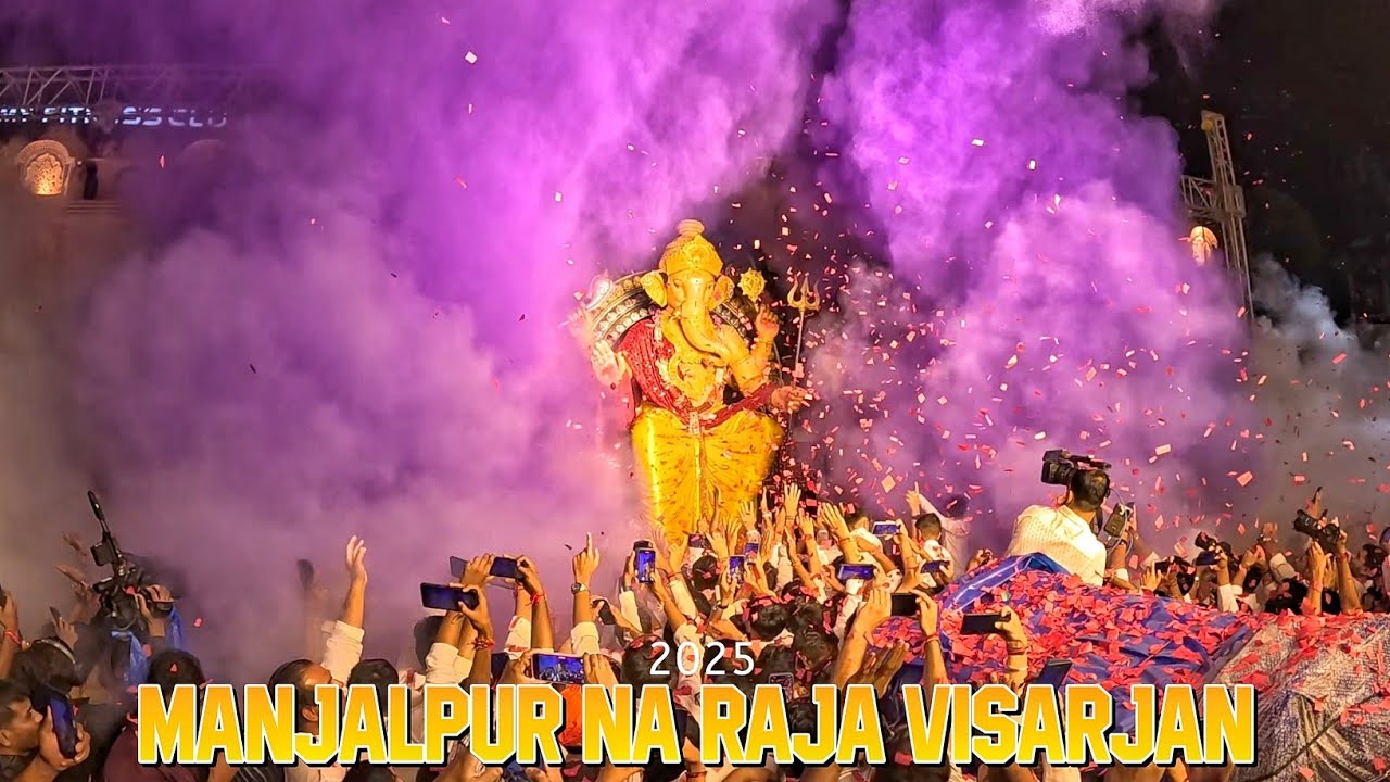 Manjalpur Na Raja Visarjan 2025 || Krisha Cabinets || Vadodara Biggest Ganpati Visarjan 2025