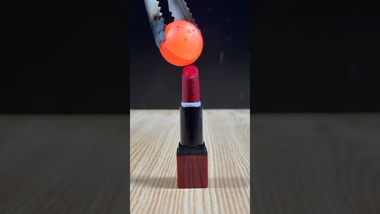 1000&deg;C RHCB Vs Lipstick #experiment #scienceproject #rhcb #satisfying