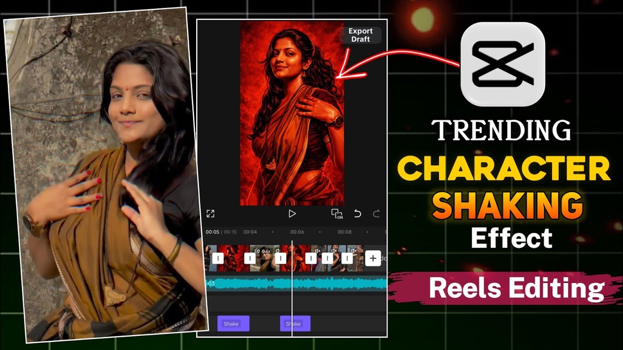 Trending Character Shaking Effect Intro Reels Editing In Capcut | Character Intro Reels Editing  |