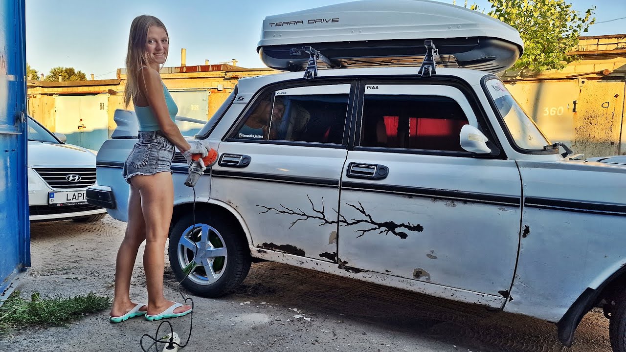 Зачищаем Москвич от ржавчины
