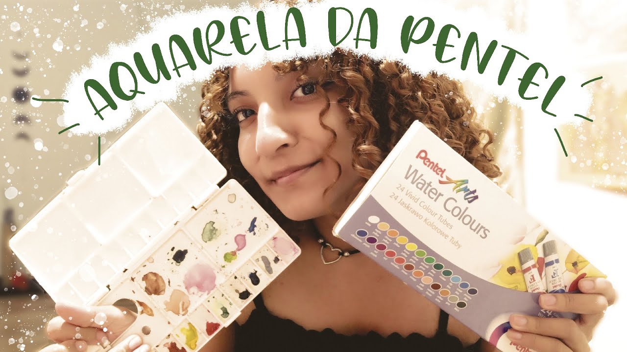PINTANDO APENAS COM A AQUARELA DA PENTEL | Pinta e Fala