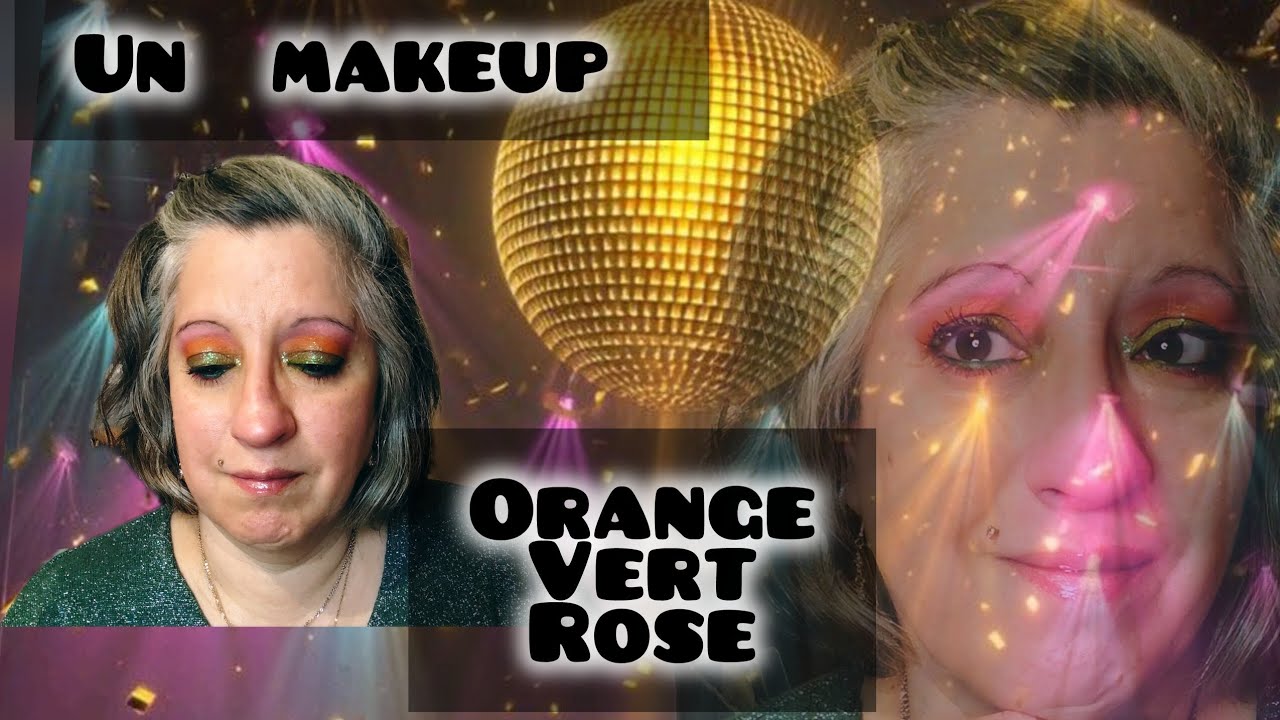 UN MAKEUP VERT/ORANGE /ROSE POUR UNE ABONNÉE #mkeup #makeup #colores 