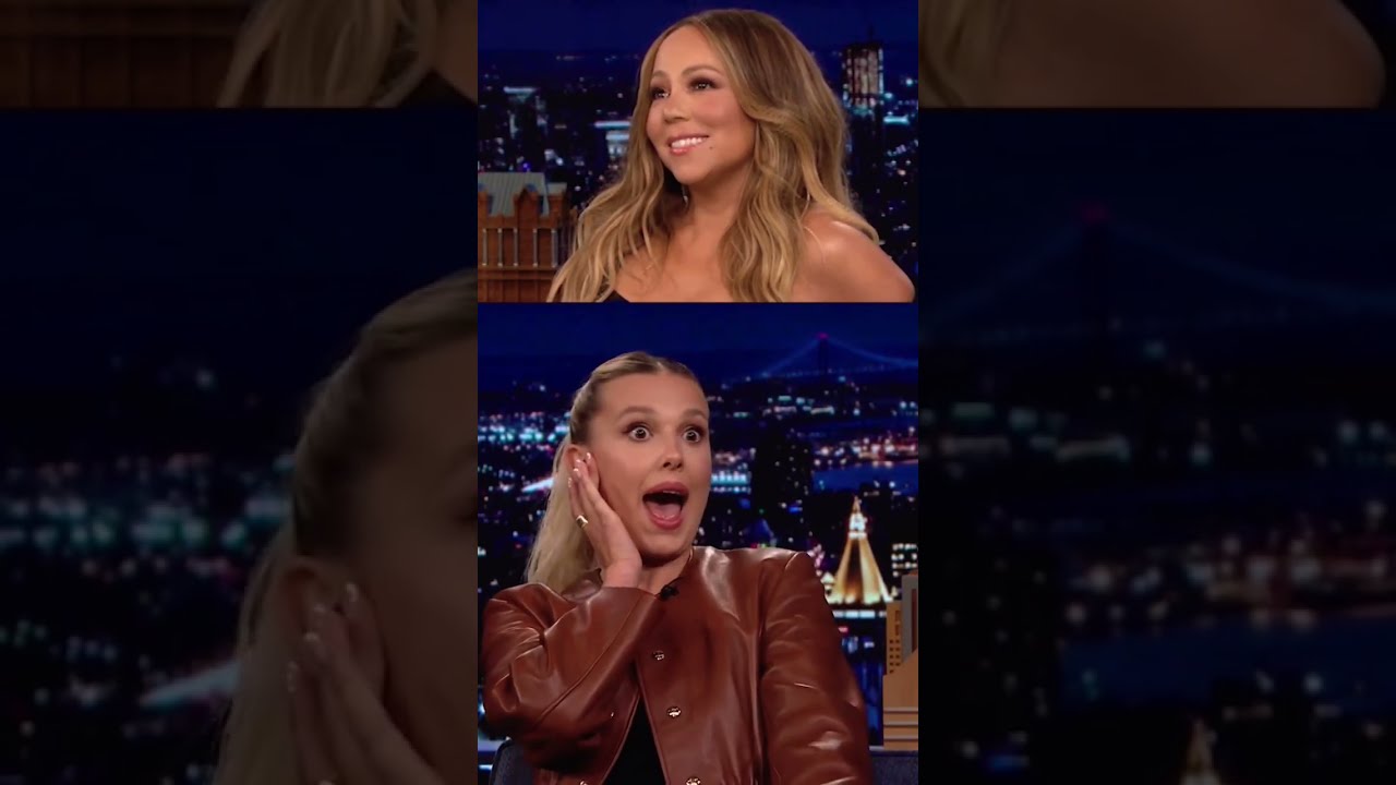 Mariah Carey Reacts to Millie Bobby Brown&rsquo;s Impression of her on The Tonight Show, 2022 💙 #shorts