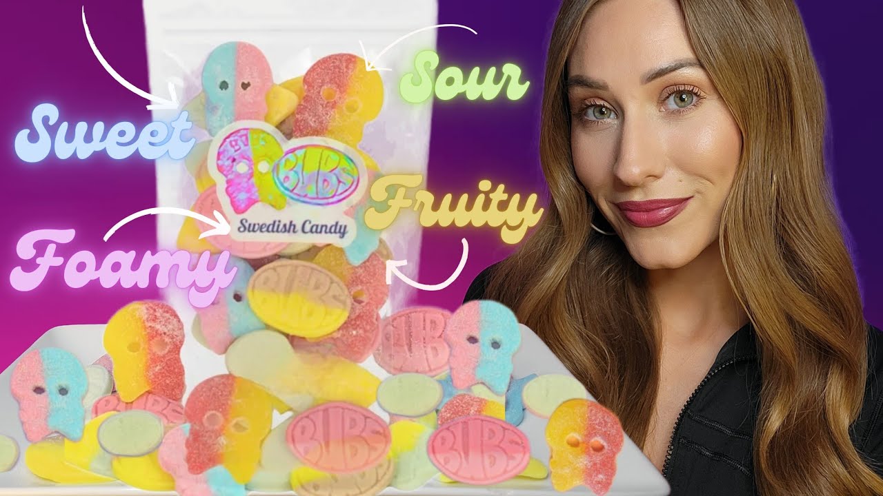 ASMR | Trying *VIRAL* Swedish Candy!! 🇸🇪🍬 UP-CLOSE Marshmallow Chewing Sounds🍓☁️🍌 (Mukbang)