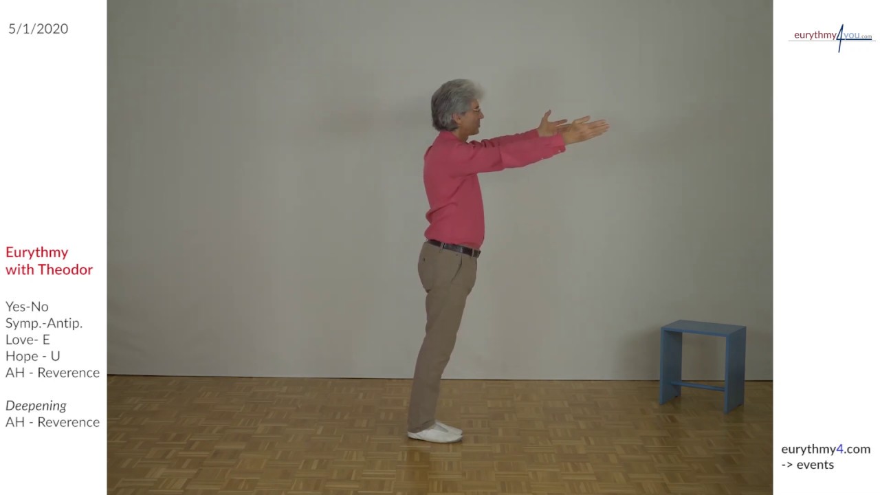 A-H - Reverence. A well known eurythmy therapy exercise to strengthen resiliance and flu protection