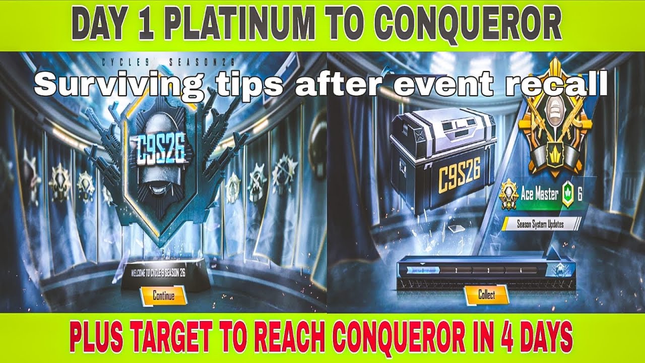 Day 1 - Platinum To Conqueror 🔥 Daily Plus Targets Gold & Platinum Tier | Solo Conqueror Rankhpush 