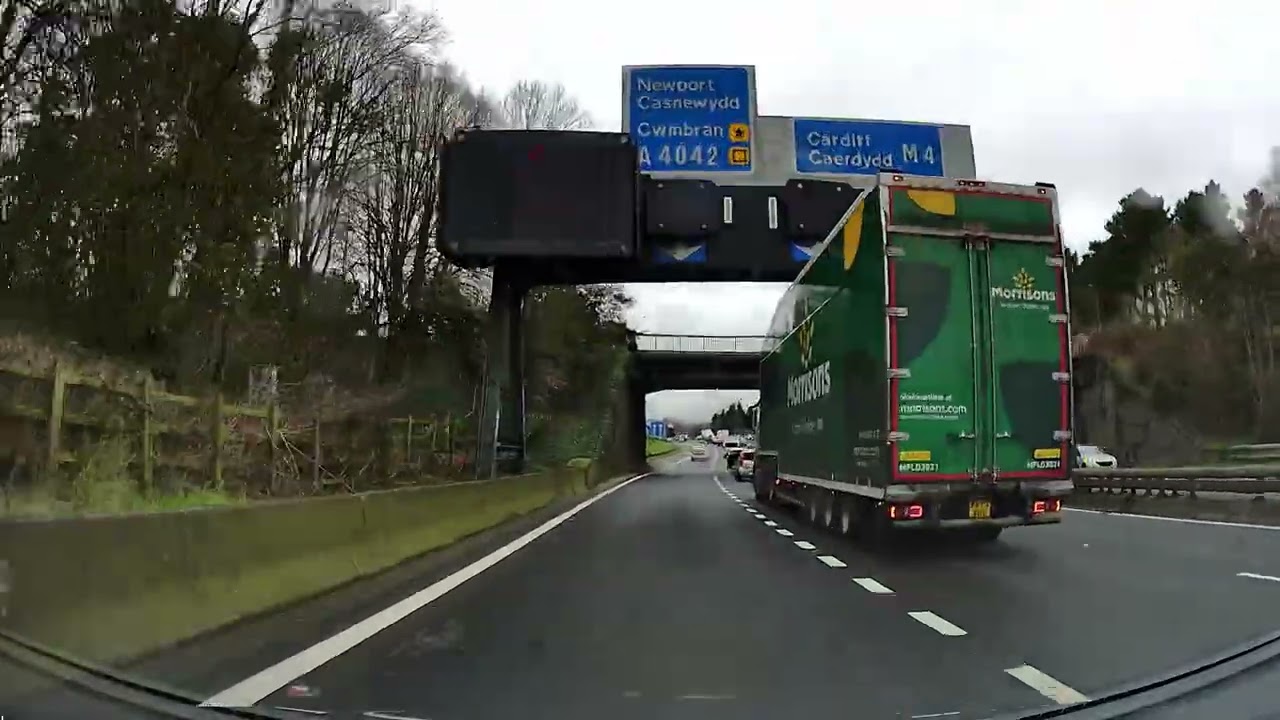 Dash Cam Drive from Langstone, Newport to Croesyceiliog, Cwmbran February 2026