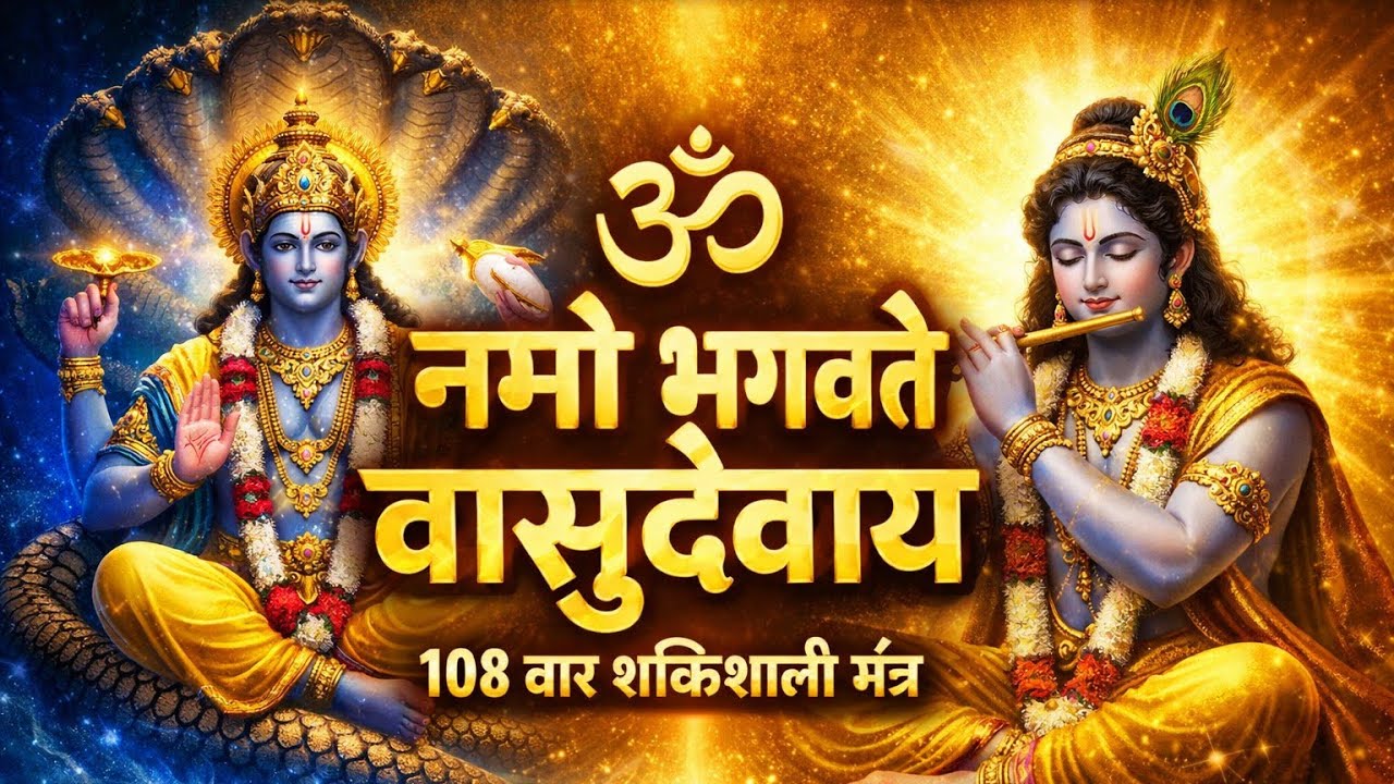 ॐ नमो भगवते वासुदेवाय | 108 बार शक्तिशाली विष्णु मंत्र | मनोकामना पूर्ति मंत्र