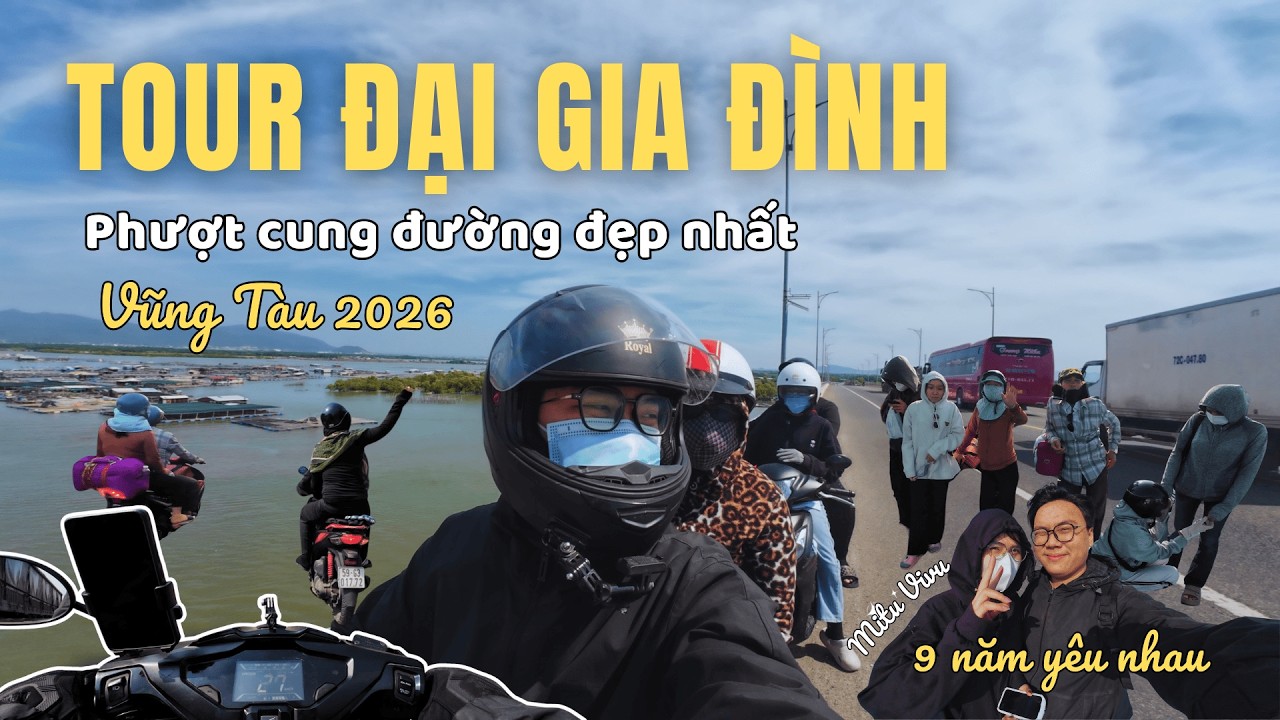 Tour Đại Gia Đình 2026 | Lần đầu đi Phượt theo Đoàn bằng Xe Máy | Sài Gòn - Vũng Tàu (Phà Cần Giờ)