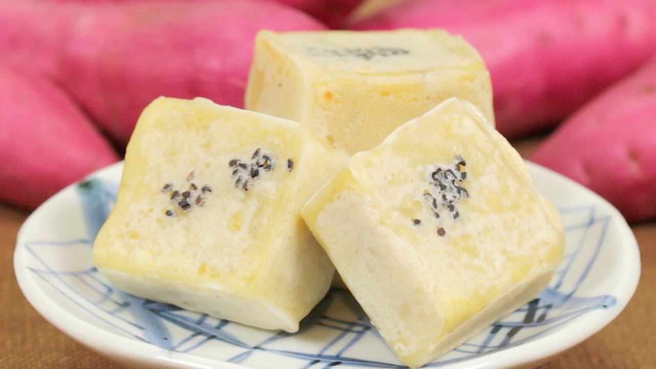 Sweet Potato Kintsuba Recipe (Japanese Traditional Dessert / Wagashi) | Cooking with Dog