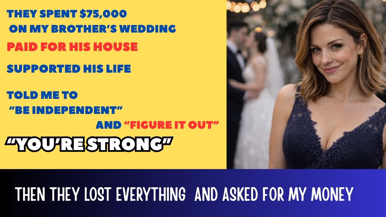My Parents Paid for My Brother’s $75K Wedding — But Told Me to “Be Independent” When I Needed Help