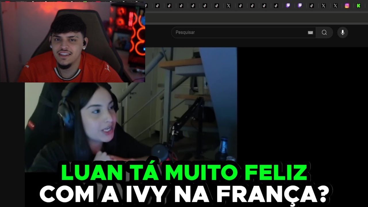 LUAN REAGINDO A IVY FORJANDO ELE