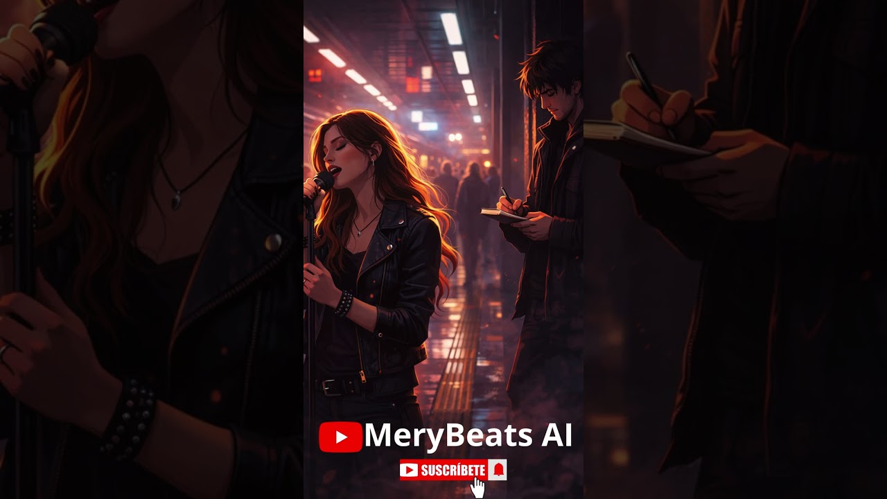Eyes in the Crowd Girl Singing in the Subway Emotional Heavy Metal Ballad #iamusic #ai #music