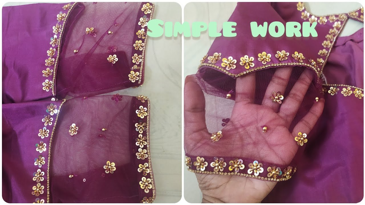 Simple bridal blouse, # beads work🥰