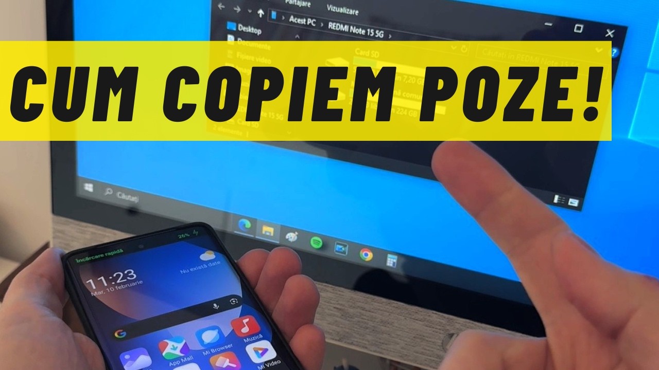 Cum copiez poze și fișiere de pe Xiaomi Redmi Note pe calculator?