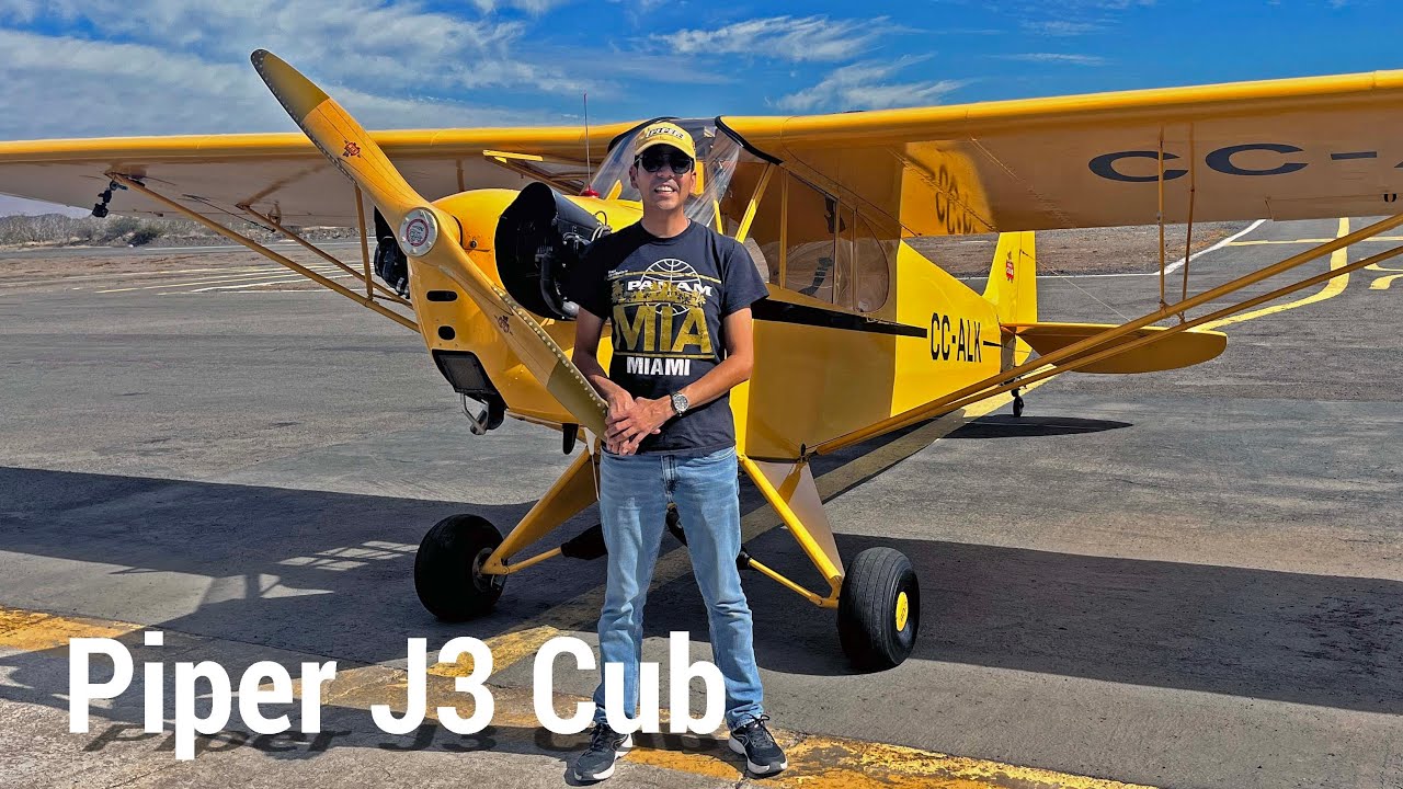 Piper J3 CUB en pista de pasto y 300 hrs de vuelo