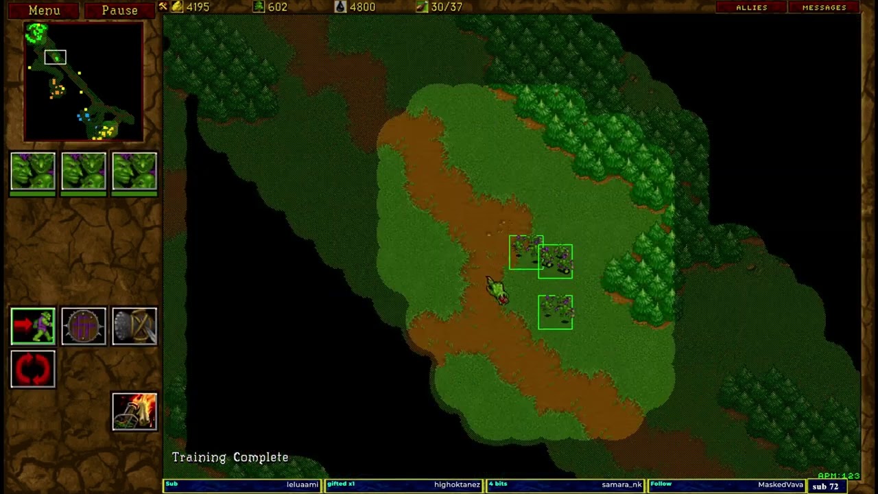 Warcraft 2 classic Garden of War 2v2