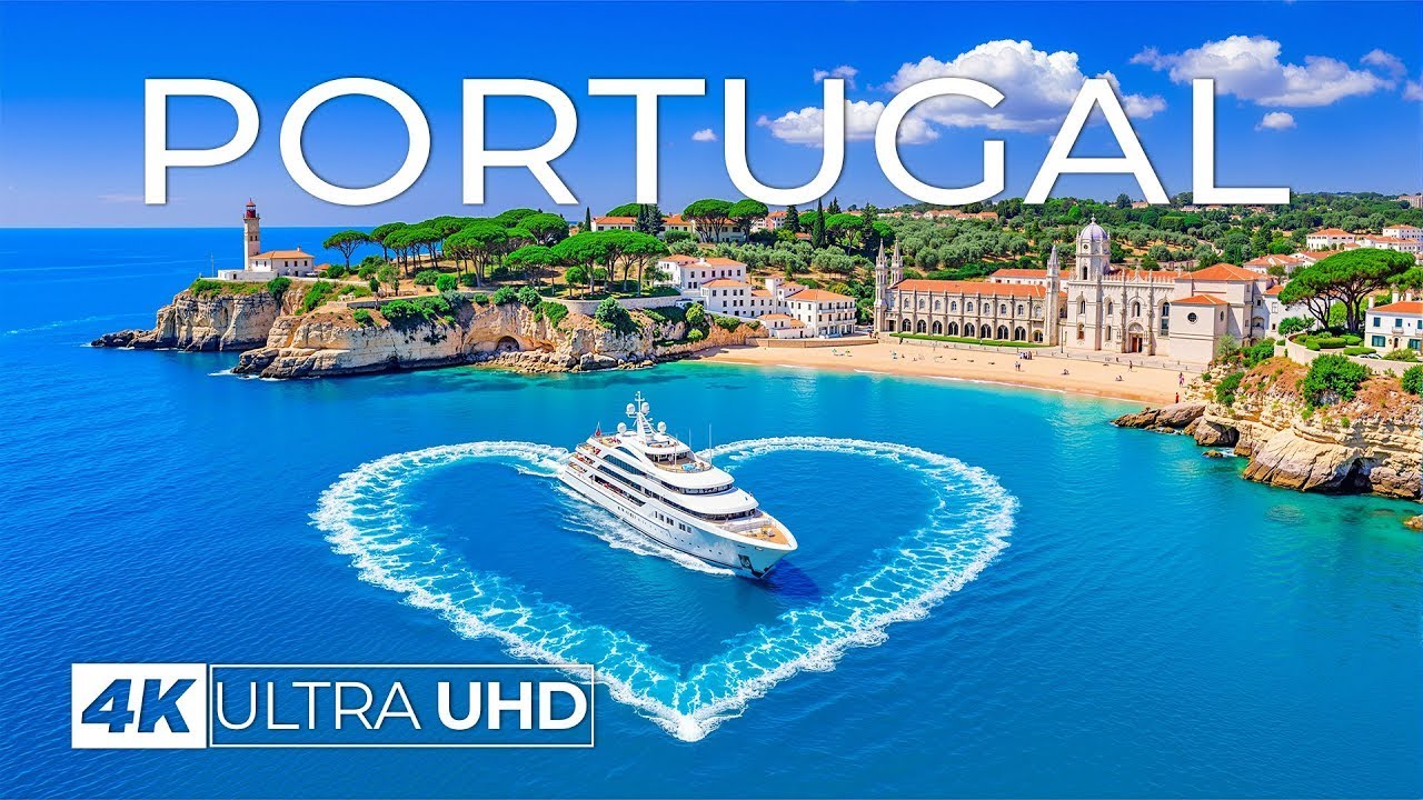 [4K] Portugal 🇵🇹 Coastal Beauty, Historic Cities & Golden Cliffs Aerial Views