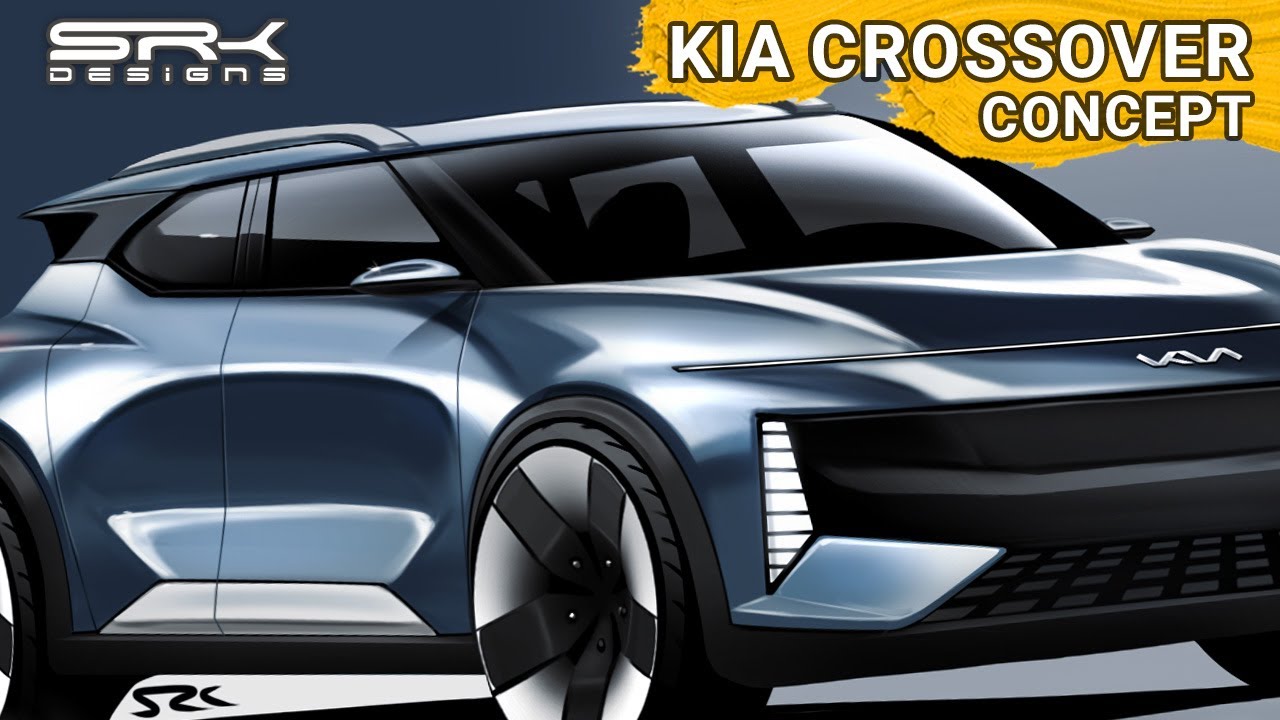 2025 Kia Crossover Concept ( Kia Stonic Facelift ? ) - Photoshop Car Design Rendering | SRK Designs