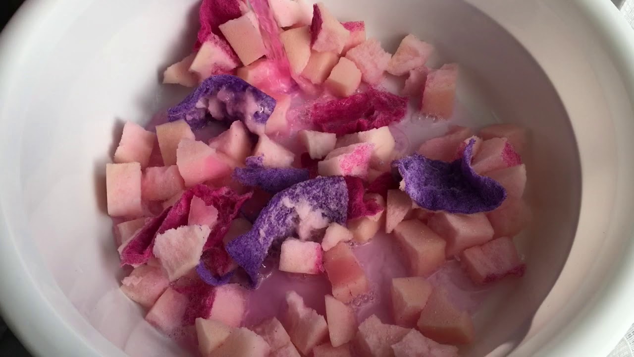 【ASMR】kitchen sponges ripping💜💖キッチンスポンジをちぎる音💜💖