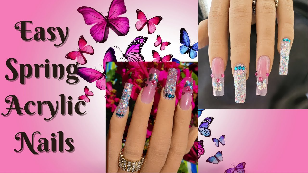 Watch Me Practice Acrylic | Easy Spring Acrylic Set | Amberdipsalot | Not Polish Acrylic
